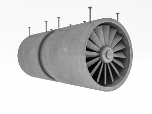 tunnel ventilation fan model Modèle 3D