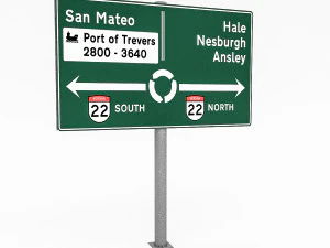 3d traffic signs 3D Model