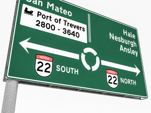 3d traffic signs 3D Модель
