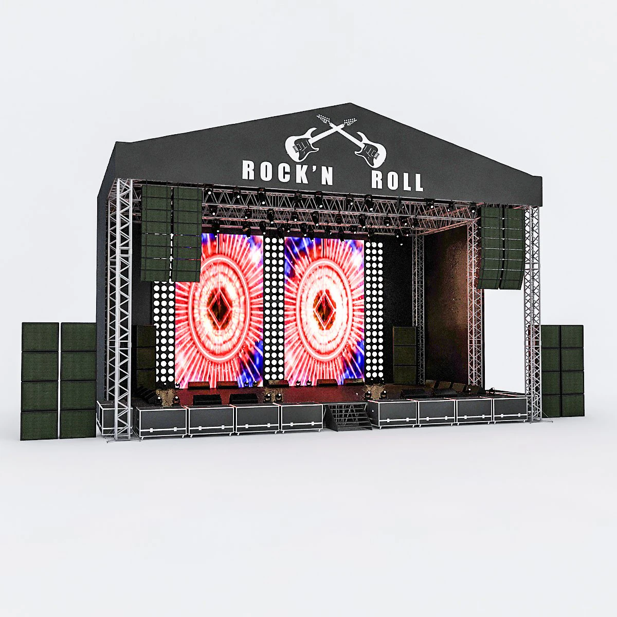 3d concert stage 3D Model .c4d .max .obj .3ds .fbx .stl .blend 