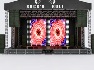 3d concert stage 3D Model