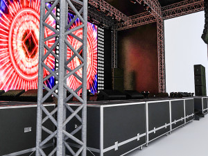 3d concert stage Modello 3D