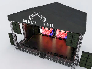 3d concert stage 3D Model