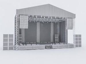 3d concert stage Modello 3D
