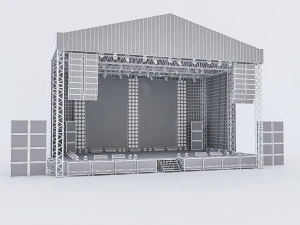 3d concert stage 3D Model