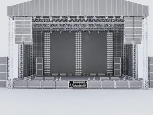 3d concert stage 3D Model