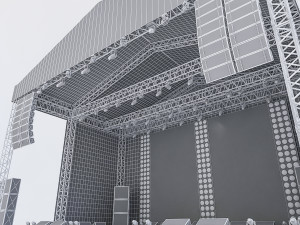 3d concert stage Modello 3D