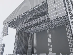 3d concert stage 3D Model