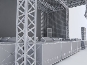 3d concert stage Modello 3D