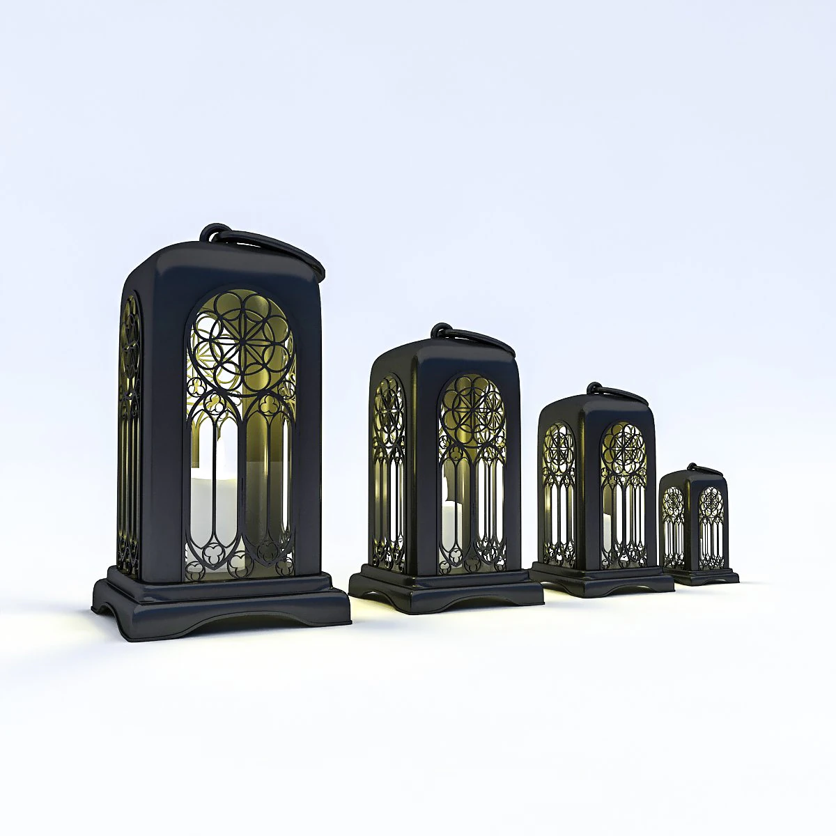 candle holder 03 3D Model .c4d .max .obj .3ds .fbx .stl .blend