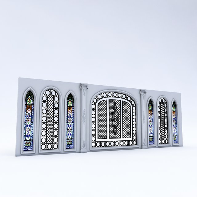 arabic wall panel 3D-Modell .c4d .max .obj .3ds .fbx .stl .blend 