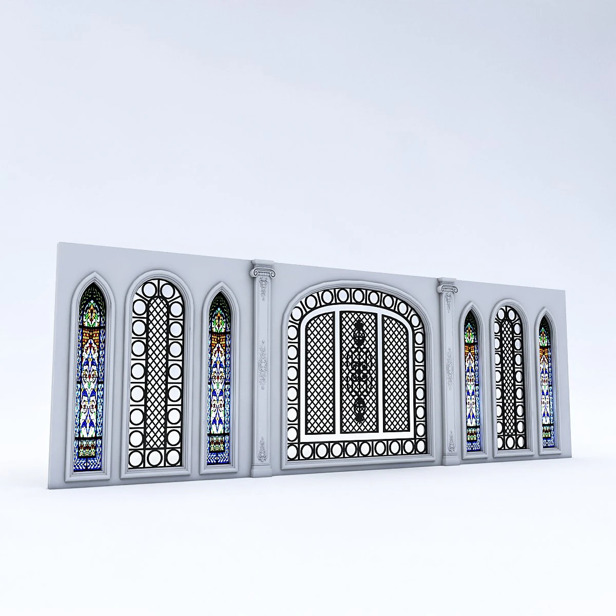 arabic wall panel 3D Model .c4d .max .obj .3ds .fbx .stl .blend 