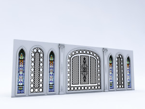 arabic wall panel 3D Model