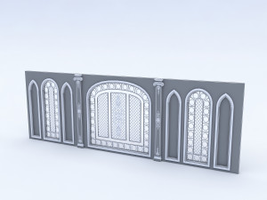 arabic wall panel 3D-Modell