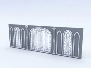 arabic wall panel 3D Model