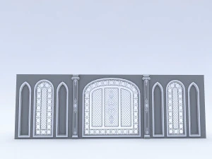 arabic wall panel 3D Model