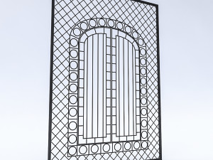 wrought iron door and window 3D Model