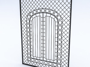 wrought iron door and window 3D-Modell