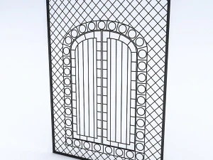 wrought iron door and window 3D Model