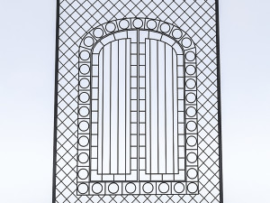 wrought iron door and window 3D-Modell