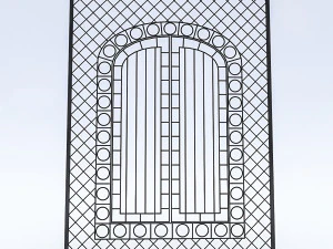 wrought iron door and window 3D Model
