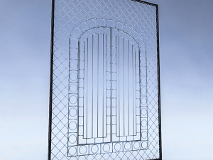 wrought iron door and window 3D-Modell