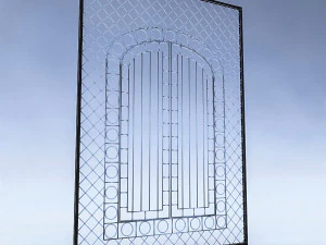 wrought iron door and window 3D Model