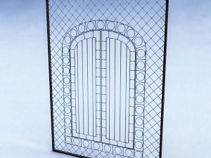 wrought iron door and window 3D-Modell