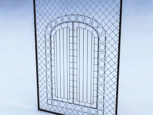 wrought iron door and window 3D Model