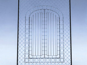 wrought iron door and window 3D-Modell