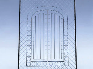 wrought iron door and window 3D Model