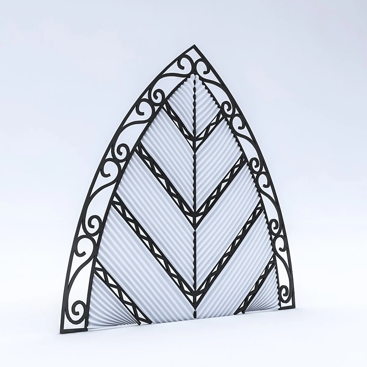 leaf wall panel 3D Model .c4d .max .obj .3ds .fbx .stl .blend 