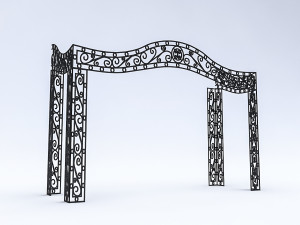 sahne wrought iron decor Modèle 3D
