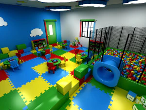 modelo 3d de jard&iacute;n de infantes Modelo 3D