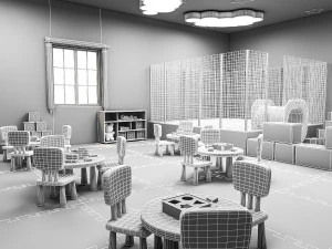 modelo 3d de jard&iacute;n de infantes Modelo 3D