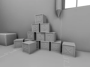 modelo 3d de jard&iacute;n de infantes Modelo 3D