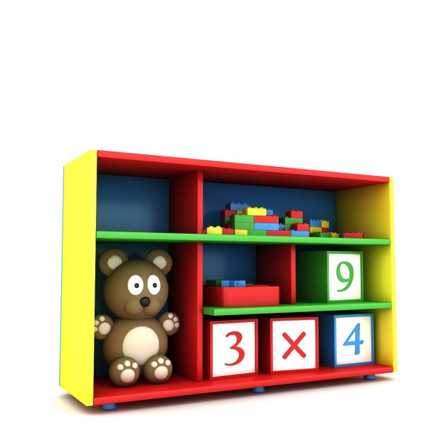child room closet 3D 모델 .c4d .max .obj .3ds .fbx .stl .blend