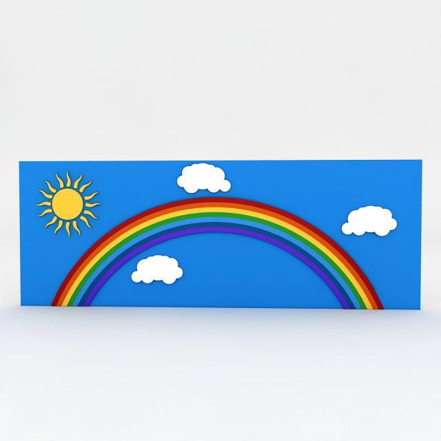 kindergarten wall 3D Model .c4d .max .obj .3ds .fbx .stl .blend 
