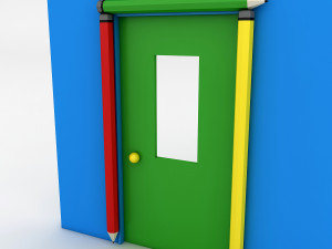 kindergarten door 3D Model