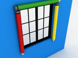 kindergarten window 3D Model