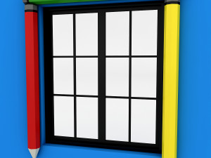 kindergarten window 3D मॉडल