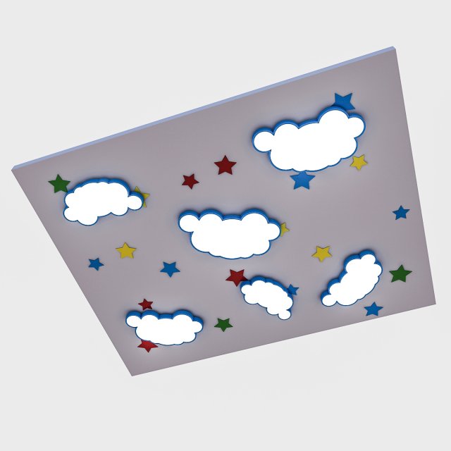 kindergarten ceiling 3D Модель .c4d .max .obj .3ds .fbx .stl .blend 
