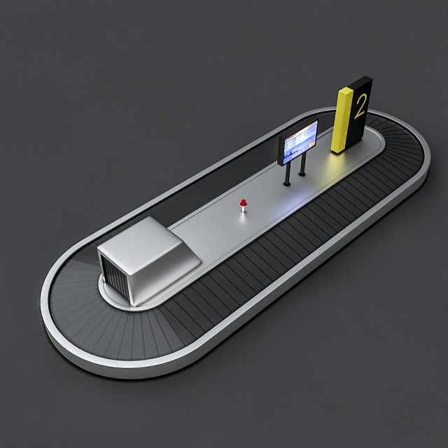 airport luggage model 3D Model .c4d .max .obj .3ds .fbx .stl .blend