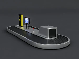 airport luggage model 3D Model
