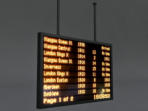 airport digital signage 3D Model
