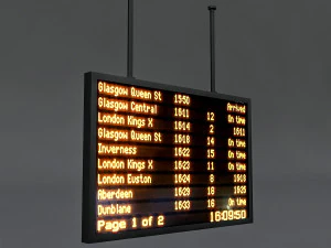 airport digital signage 3D Model
