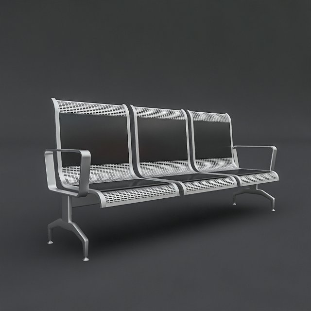 airport chairs 3Dモデル .c4d .max .obj .3ds .fbx .stl .blend 