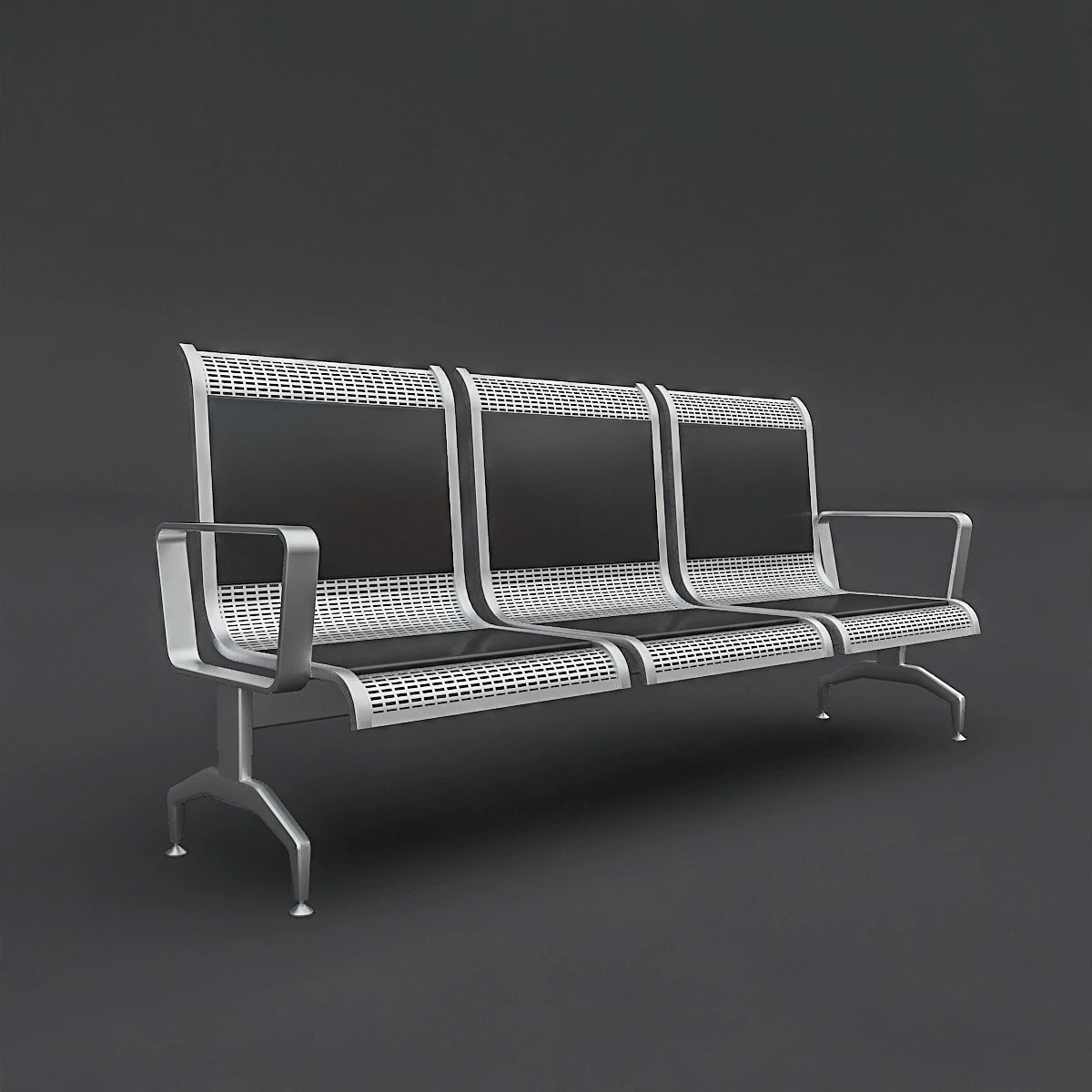airport chairs 3D Model .c4d .max .obj .3ds .fbx .stl .blend