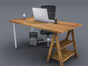 mesa de estudo 3d Modelo 3D