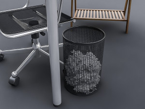 3d study desk Model 3D
